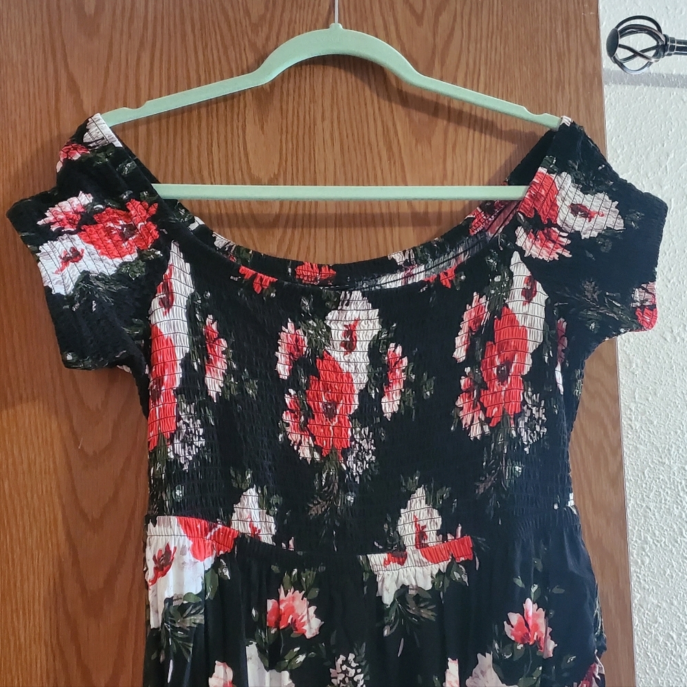 Torrid Floral Off-Shoulder Dress - Picture 4 of 5